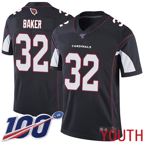 Arizona Cardinals Limited Black Youth Budda Baker Alternate Jersey NFL Football 32 100th Season Vapor Untouchable